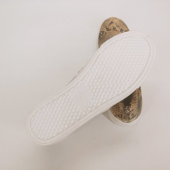 Soda Womens Snake Patent Sneakers Slip On Gusset Cushioned Collar Brown 5.5 - Picture 5 of 10